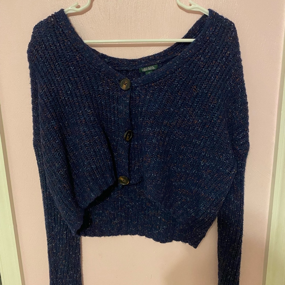 •purple cropped sweater